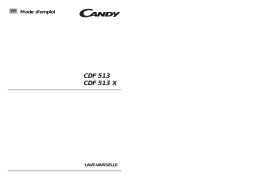 Candy CDF513-47 Lave-vaisselle Manuel utilisateur