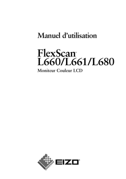 Eizo FLEXSCAN L680 Manuel utilisateur