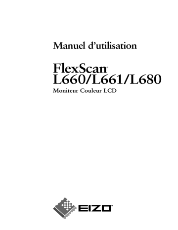 Manuel du propriétaire | Eizo FLEXSCAN L680 Manuel utilisateur | Fixfr