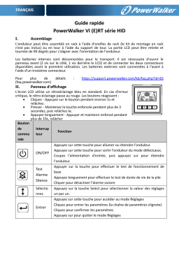 PowerWalker VI 3000 RT HID UK Manuel du propriétaire