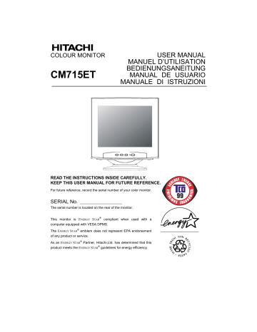 Manuel du propriétaire | Hitachi CM715ET Manuel utilisateur | Fixfr