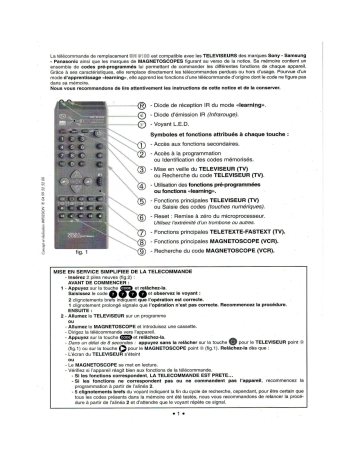 Manuel du propriétaire | VISA SN-9100 Manuel utilisateur | Fixfr