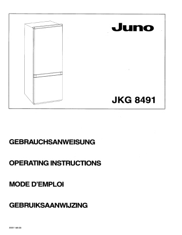 Manuel du propriétaire | Juno JKG8491 Manuel utilisateur | Fixfr