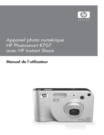 HP PhotoSmart R707 Mode d'emploi | Fixfr