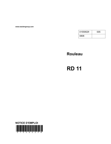 RD11V | Wacker Neuson RD11AEC Tandem Roller Manuel utilisateur | Fixfr