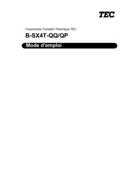 TEC B-SX4T-QQ Imprimante d'étiquettes Manuel utilisateur