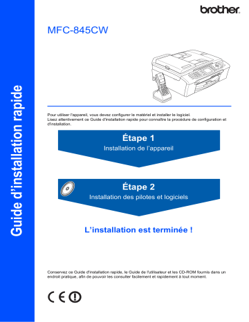 Manuel du propriétaire | Brother MFC-845CW Manuel utilisateur | Fixfr