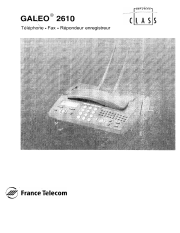 Manuel du propriétaire | FRANCE TELECOM GALEO 2610 Manuel utilisateur | Fixfr