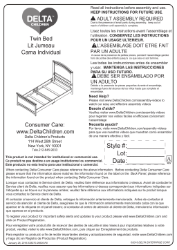 Delta Children Lindsey Twin Bed Manuel utilisateur