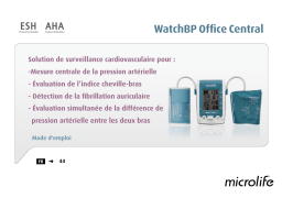 Microlife WatchBP Office Central Cardiovascular screening solution Manuel utilisateur