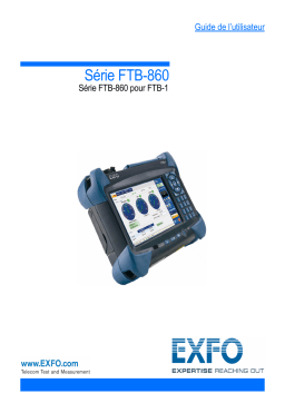 EXFO FTB-860 Series NetBlazer Mode d'emploi