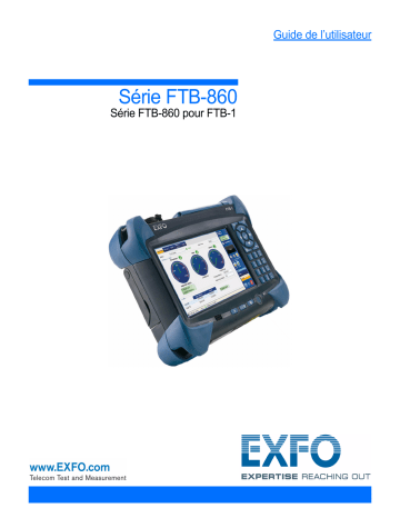 EXFO FTB-860 Series NetBlazer Mode d'emploi | Fixfr