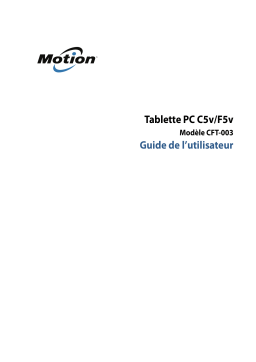 Motion Computing C5v Manuel utilisateur