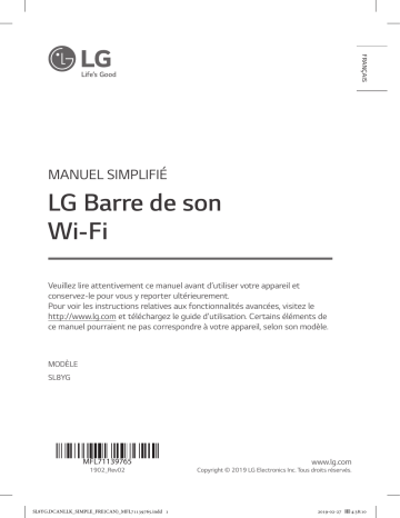 LG SL8YG Mode d'emploi | Fixfr