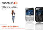 ESSENTIELB Onyx Manuel utilisateur