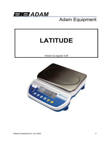 Adam Equipment LBX Latitude Compact Bench Scale Manuel utilisateur | Fixfr