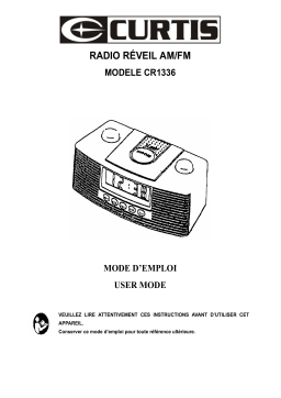 Curtis CR1336 Manuel utilisateur