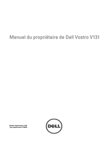 Dell Vostro V131 laptop Manuel du propriétaire | Fixfr