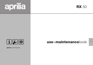 Manuel du propriétaire | APRILIA RX 50 Manuel utilisateur | Fixfr