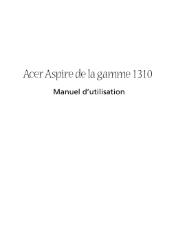 Acer ASPIRE 1310 Manuel utilisateur