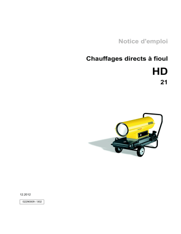 Wacker Neuson HD21 Direct Fired Air Heater Manuel utilisateur | Fixfr