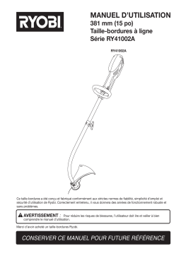 Ryobi RY41002A Manuel utilisateur