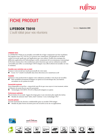 Manuel du propriétaire | FUJITSU SIEMENS Lifebook T5010 Manuel utilisateur | Fixfr