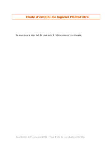 PhotoFiltre PhotoFiltre Mode d'emploi | Fixfr