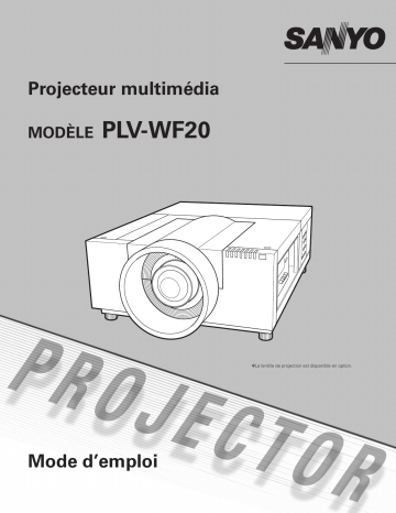 Manuel du propriétaire | Sanyo PLV-WF20 Manuel utilisateur | Fixfr