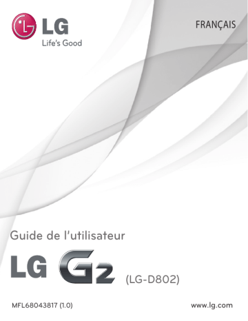 D802 sfr | Mode d'emploi | LG Série G2 sfr Manuel utilisateur | Fixfr