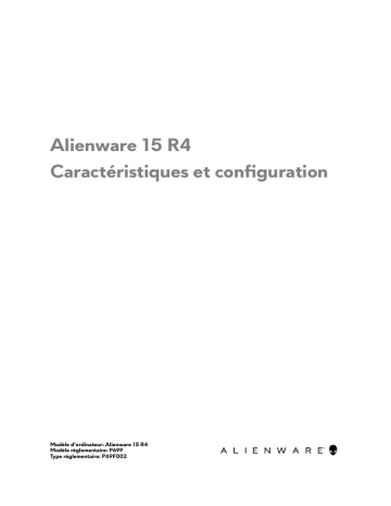 Alienware 15 R4 laptop Manuel utilisateur | Fixfr