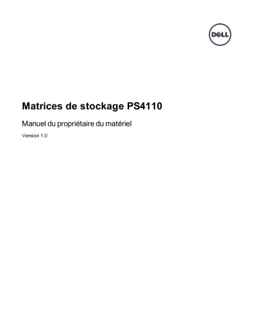 Dell Equallogic PS4110XV storage Manuel du propriétaire | Fixfr