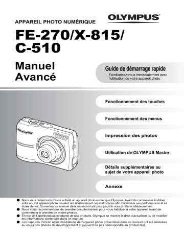 X815 | FE270 | Olympus C510 Manuel utilisateur | Fixfr