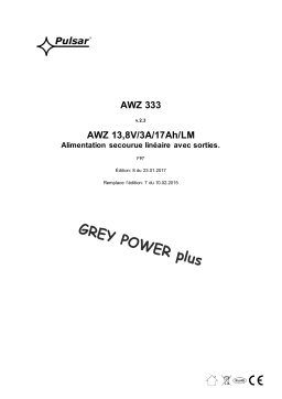 Pulsar AWZ333 - v2.3 Manuel utilisateur
