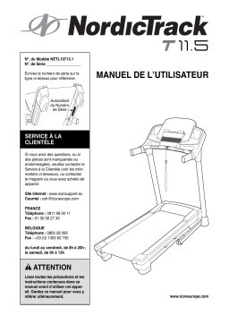 NordicTrack T 11.5 - NETL10713.1 Manuel utilisateur