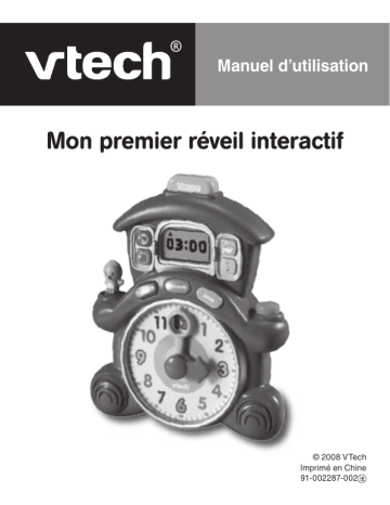 Manuel du propriétaire | VTech MON PREMIER REVEIL INTERACTIF Manuel utilisateur | Fixfr