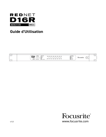 Mode d'emploi | Focusrite Pro RedNet D16R MkII Manuel utilisateur | Fixfr