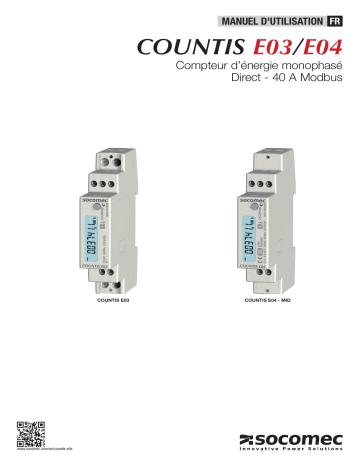 Mode d'emploi | Socomec COUNTIS E0x Operating instrustions | Fixfr