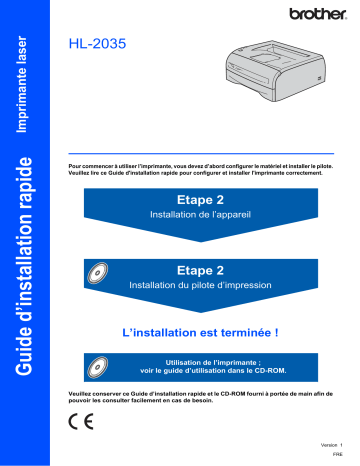 Manuel du propriétaire | Brother HL-2035 Manuel utilisateur | Fixfr