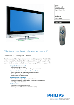 Philips 26HF5445 Manuel utilisateur