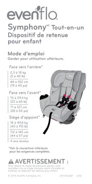 Evenflo Symphony Car Seat Manuel utilisateur