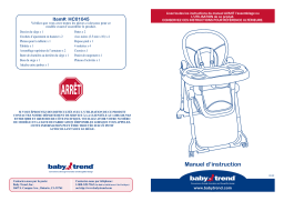 Baby Trend hc01045 High Chair Manuel utilisateur