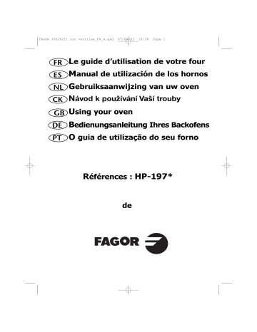 HP-197B | HP-197X | Manuel du propriétaire | Fagor HP-197N Manuel utilisateur | Fixfr