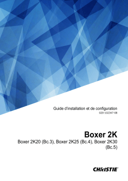 Christie Boxer 2K20 HD and 2K, 20,000 lumens, 60Hz, 3DLP projector Manuel utilisateur