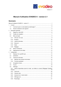 Evadeo X60 Manuel utilisateur