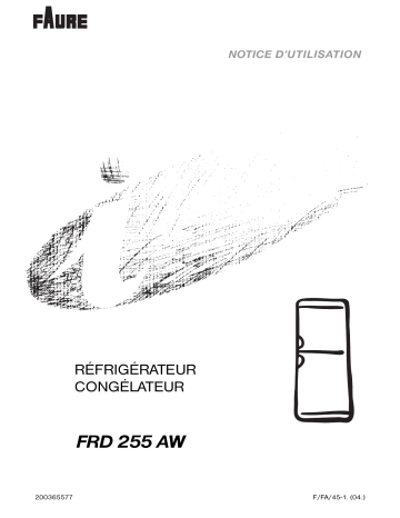 Manuel du propriétaire | Faure FRD 255 AW Manuel utilisateur | Fixfr