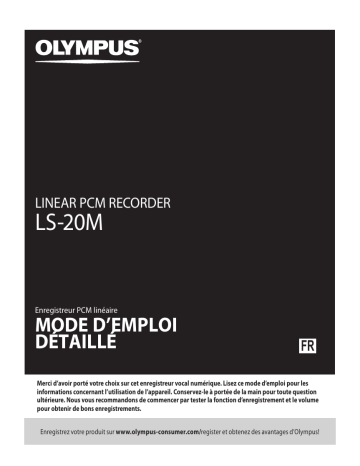 Olympus LS 20M Mode d'emploi | Fixfr