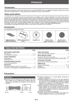 Sharp GX-BT7 Manuel utilisateur