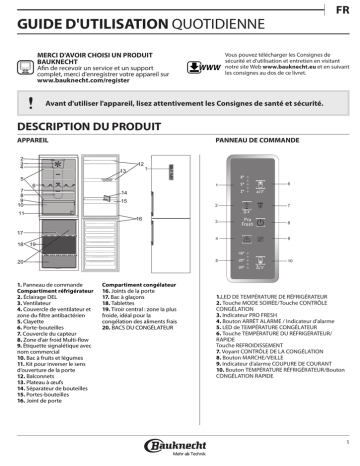 Mode d'emploi | Whirlpool KGNF 18 A3+ IN Manuel utilisateur | Fixfr