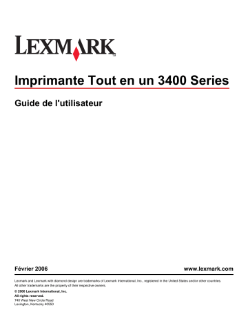 Manuel du propriétaire | Lexmark X3470 Manuel utilisateur | Fixfr